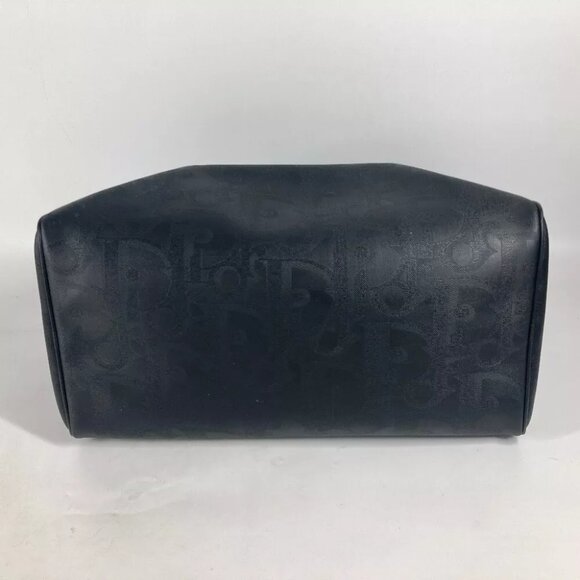 Dior vintage Trotter Hand Bag Tote Bag Duffle Bag Leather/PVC Black - Picture 8 of 13